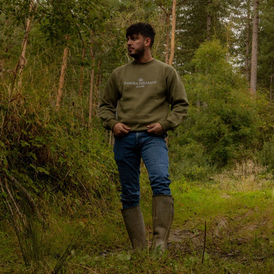 The Famous Pheasant Mens Sage Green Royal Norfolk Sweatshirt