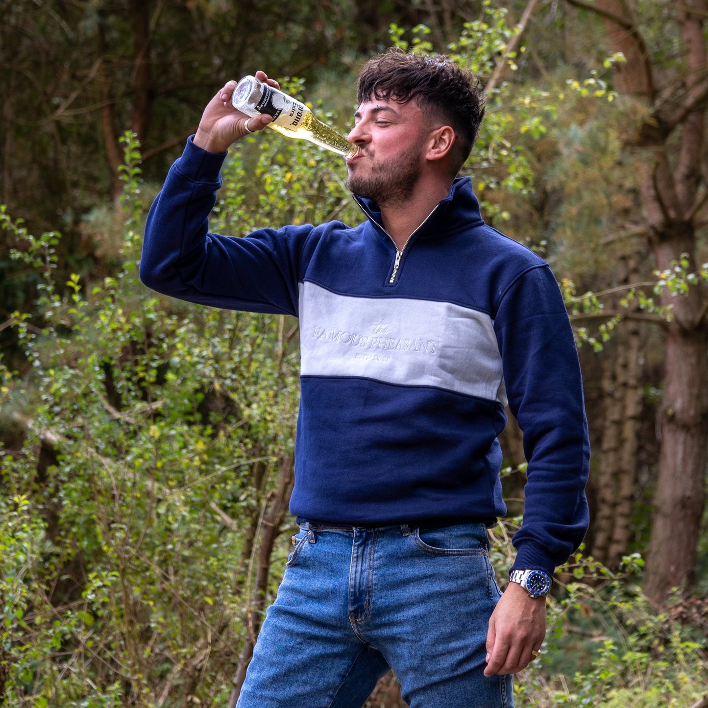 The Newmarket 1/4 Zip - Mens - Navy