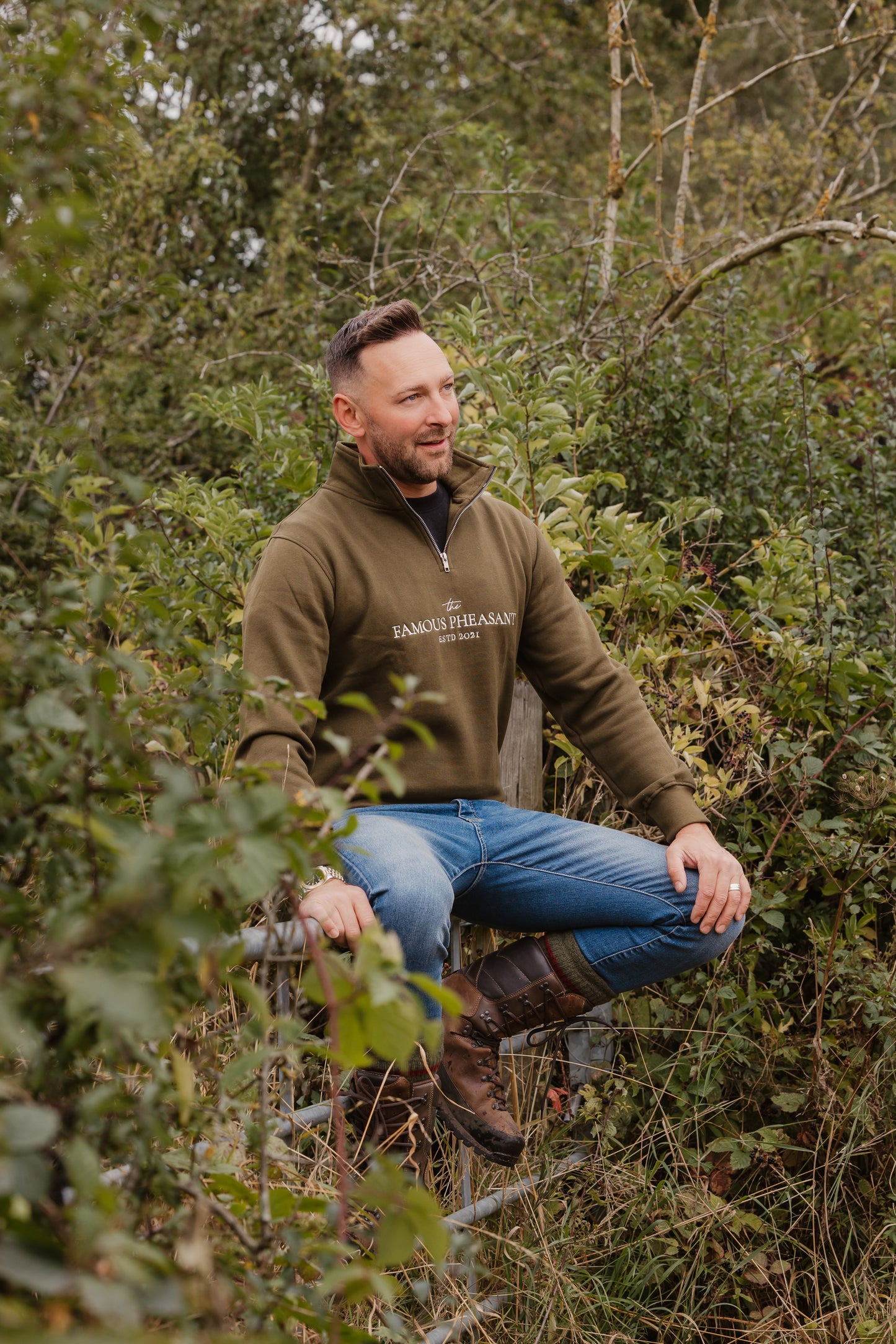 The Deluxe 1/4 Zip - Mens - Dark Olive