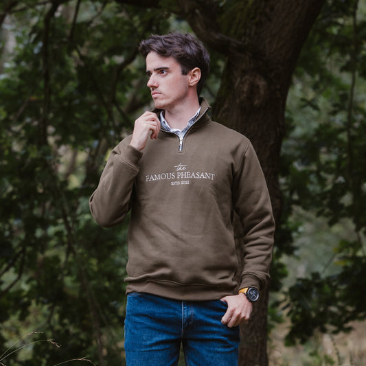 The Deluxe 1/4 Zip - Mens - Dark Olive