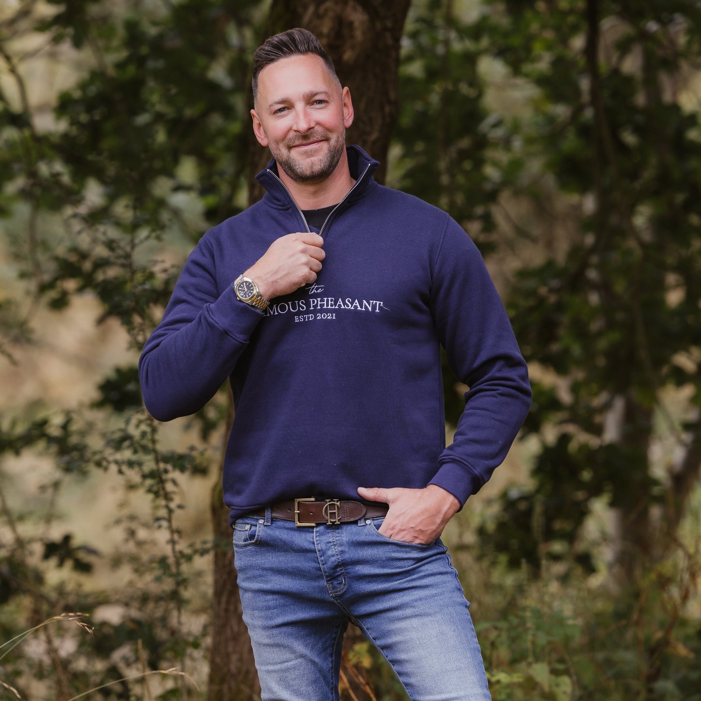 The Deluxe 1/4 Zip - Mens - Navy