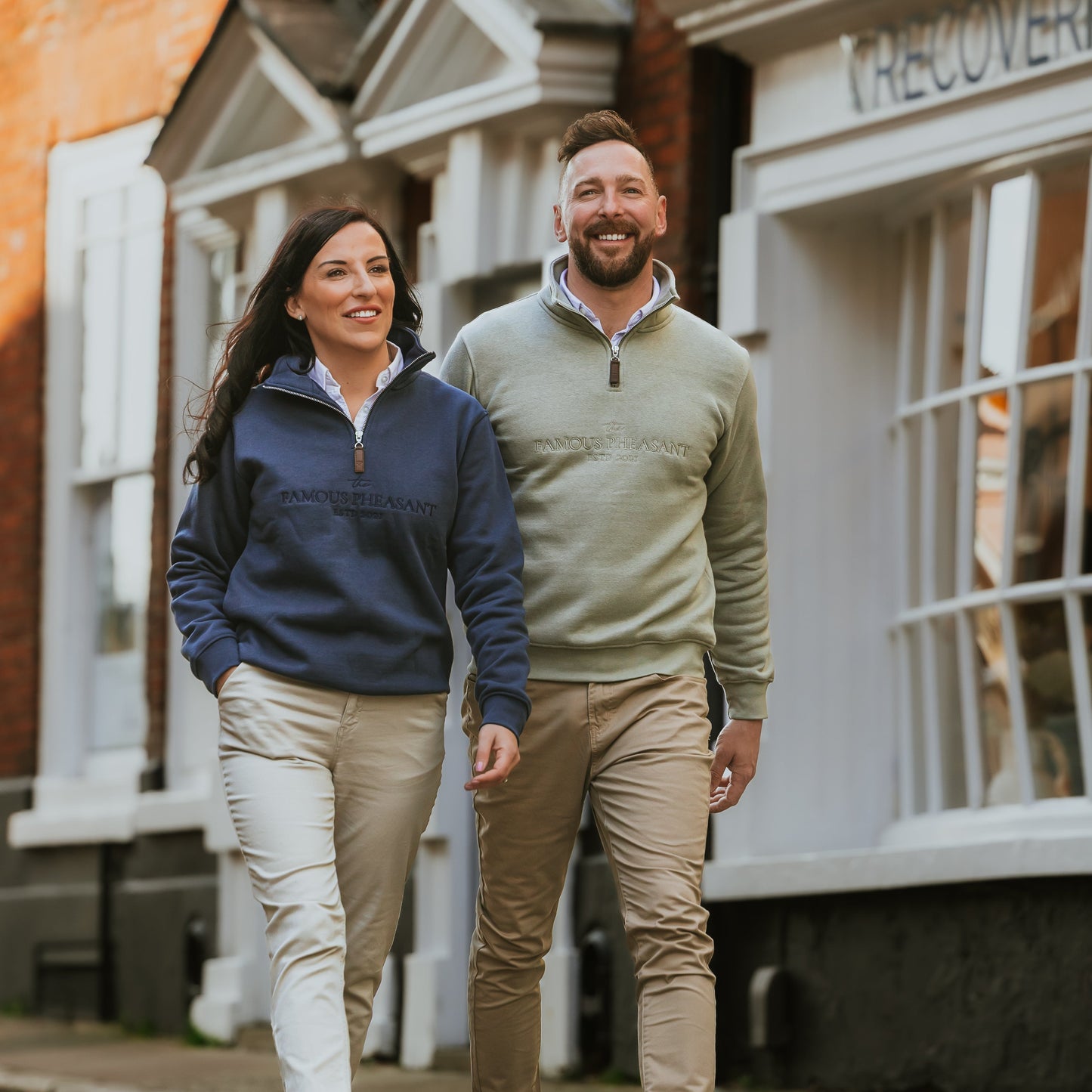 The Felbrigg 1/4 Zip - Mens - Sage Green