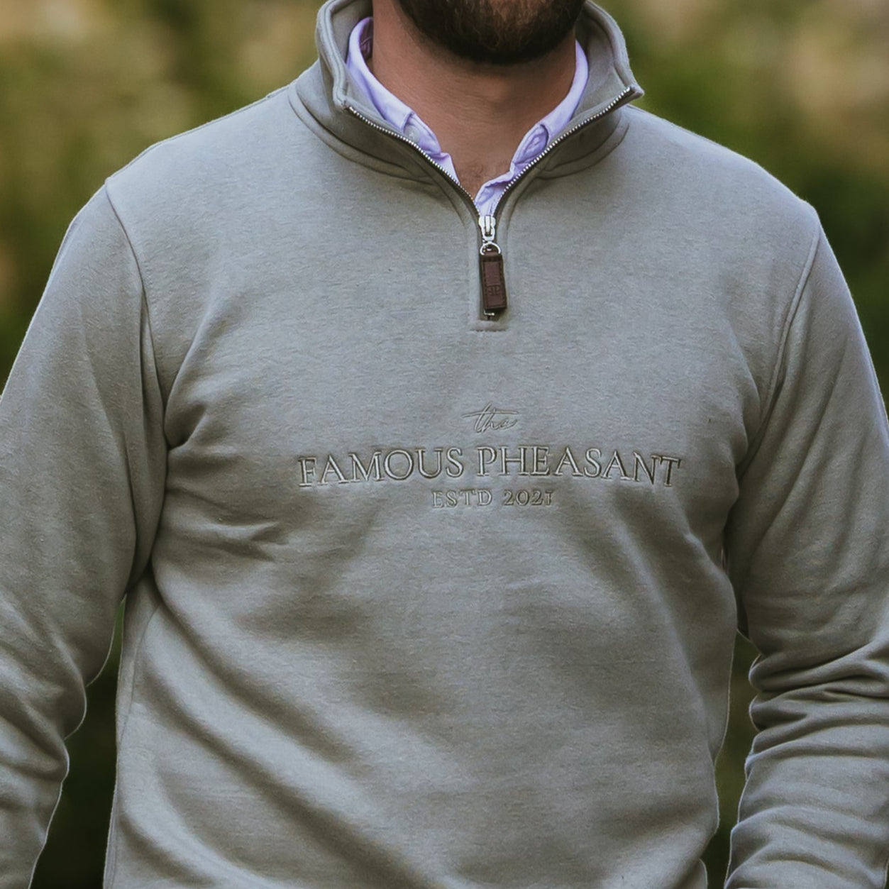 The Felbrigg 1/4 Zip - Mens - Sage Green