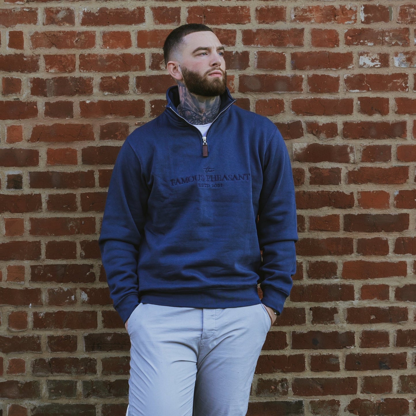 The Felbrigg 1/4 Zip - Mens - Midnight Navy