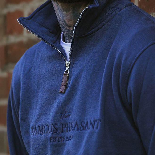 The Felbrigg 1/4 Zip - Mens - Midnight Navy