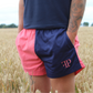 The Harlequin Rugby Shorts - Mens - Navy & Peach