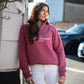 The Deluxe 1/4 Zip - Womens - Berry