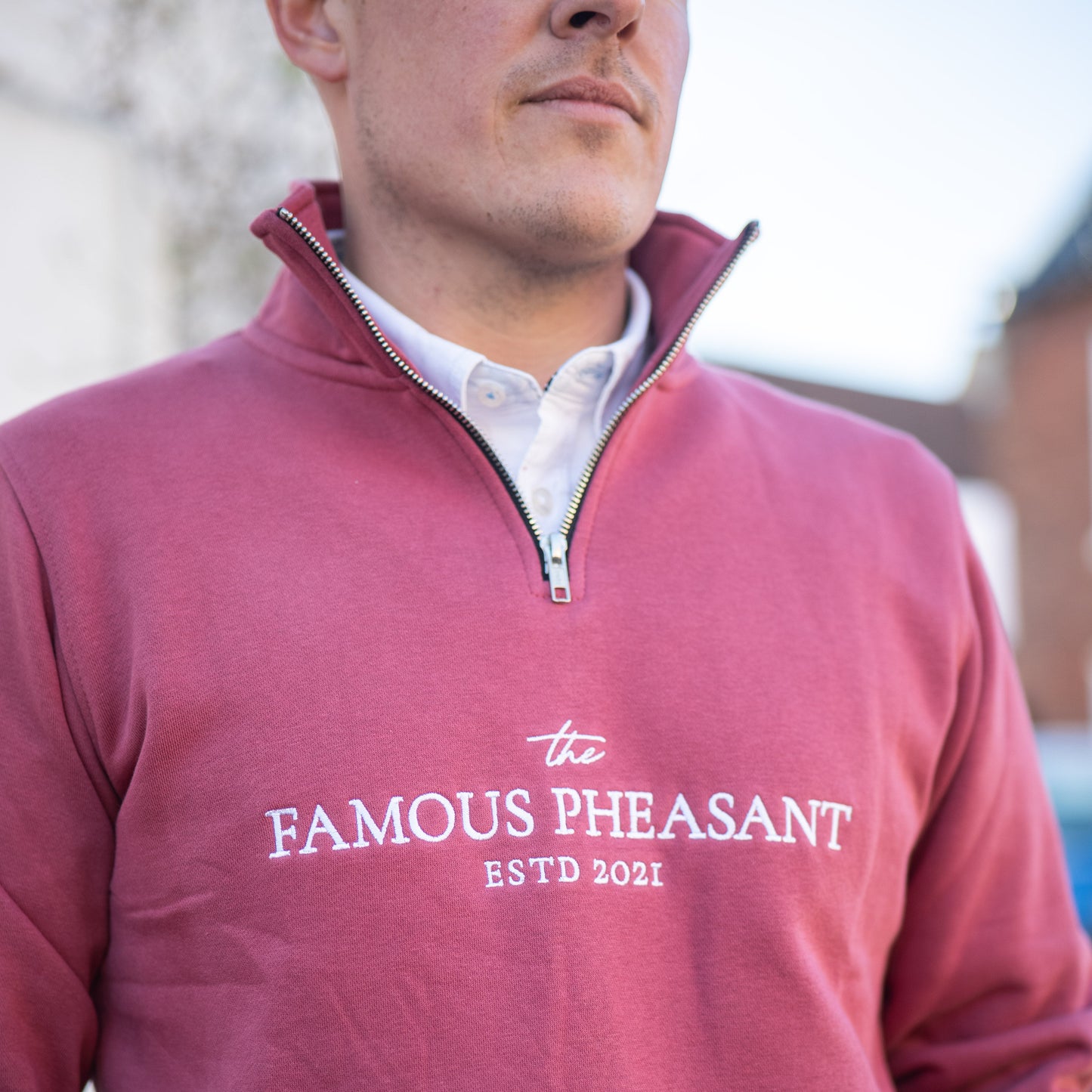 The Deluxe 1/4 Zip - Mens - Berry