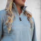 The Felbrigg 1/4 Zip - Womens - Sky Blue