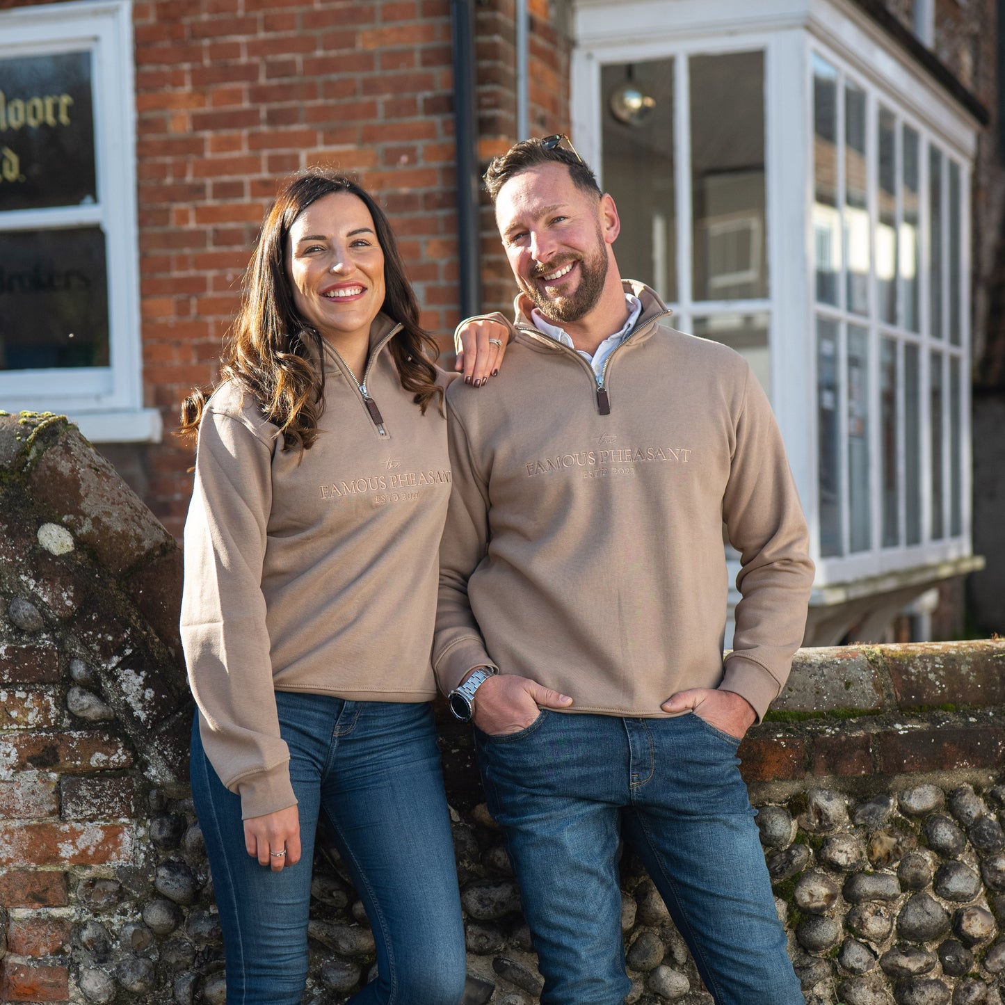 The Felbrigg 1/4 Zip - Mens - Taupe