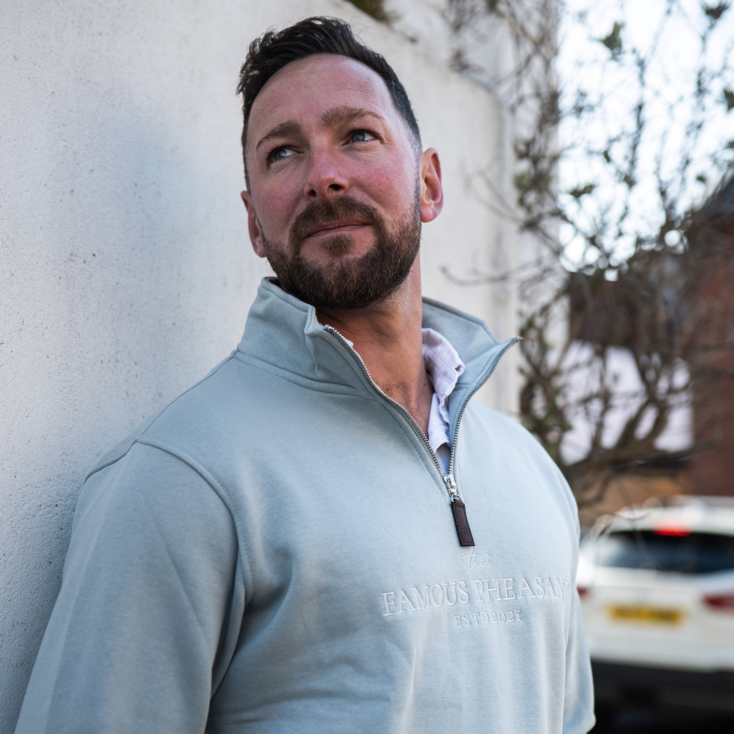 The Felbrigg 1/4 Zip - Mens - Sky Blue