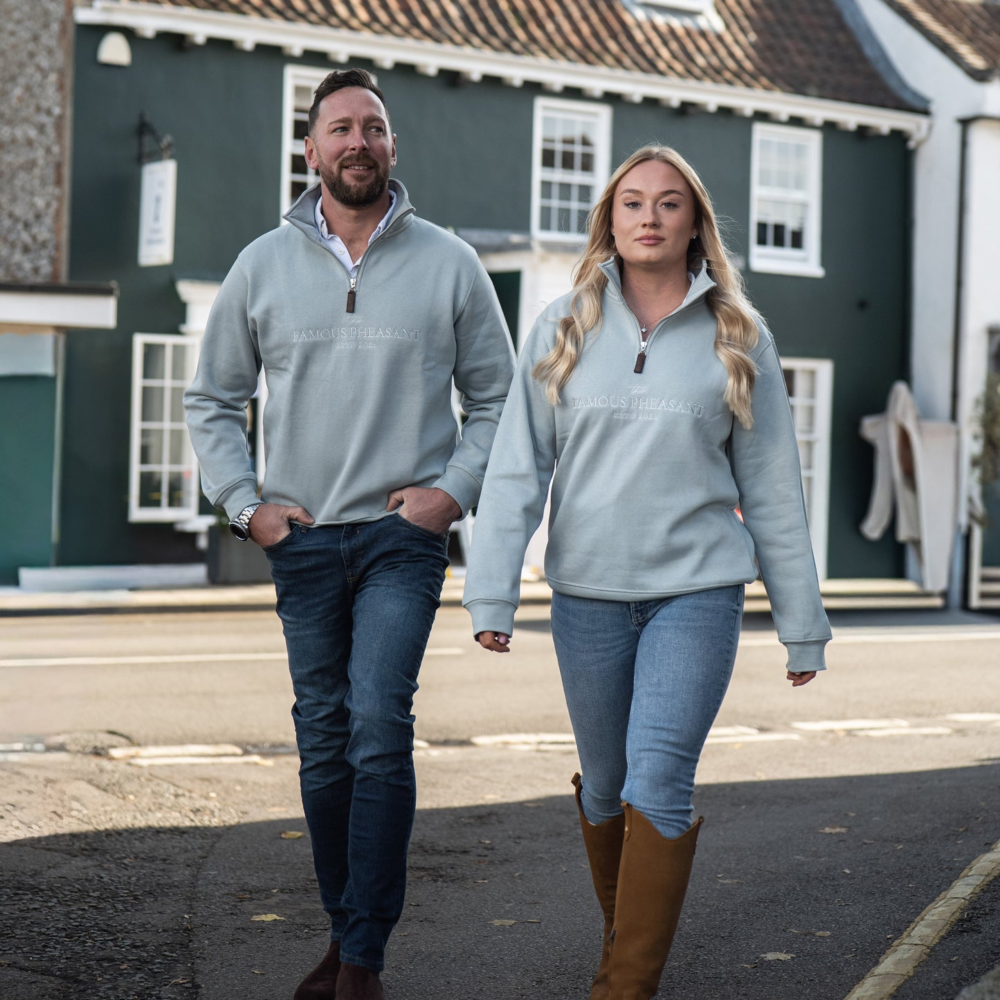 The Felbrigg 1/4 Zip - Mens - Sky Blue