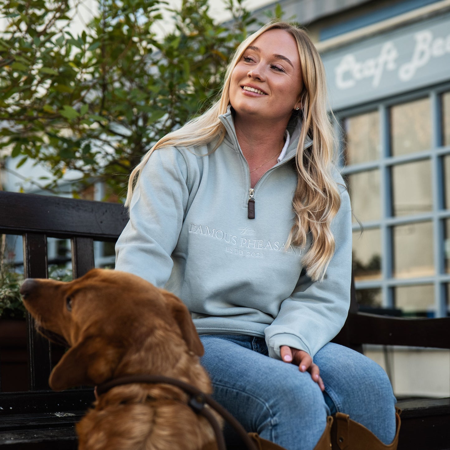 The Felbrigg 1/4 Zip - Womens - Sky Blue