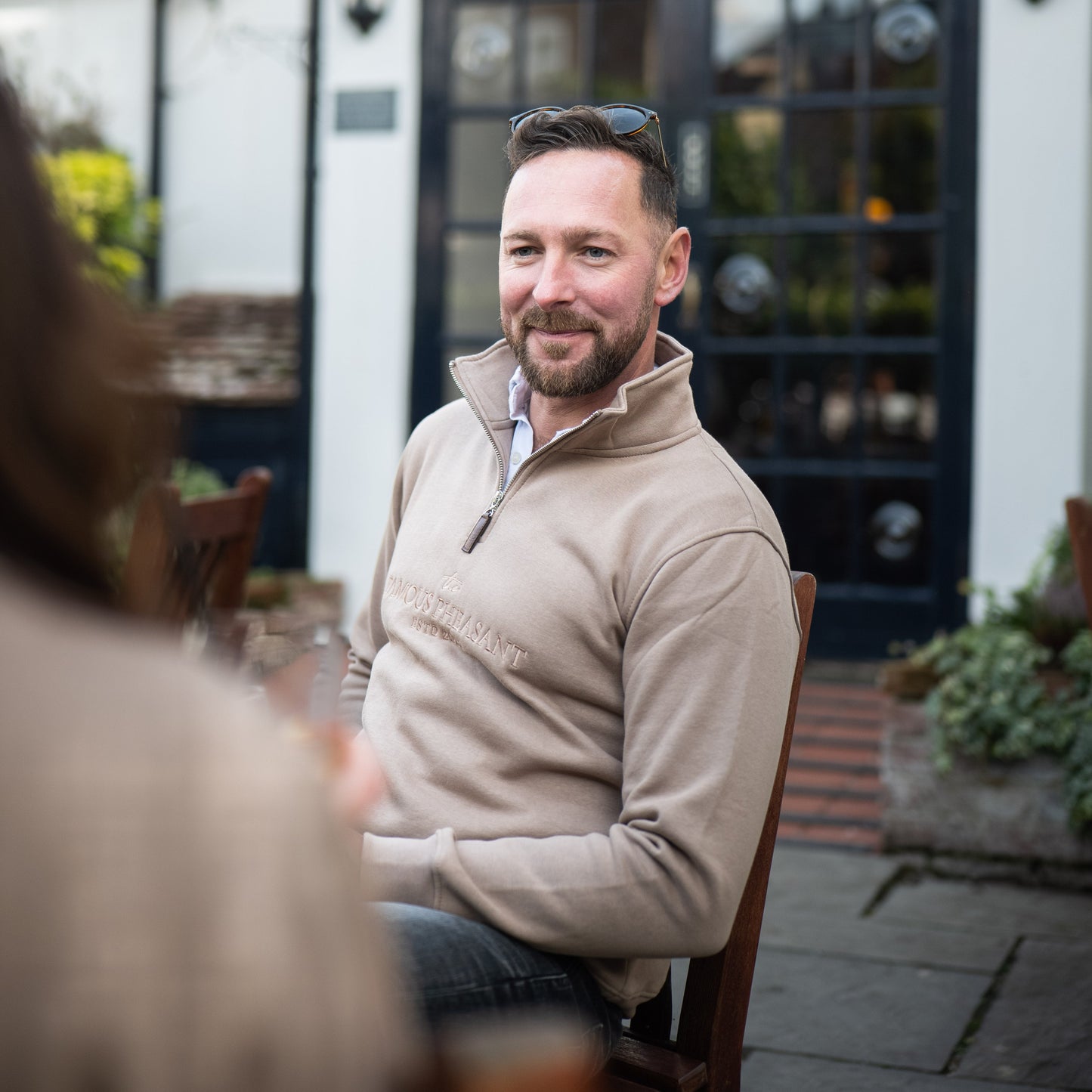 The Felbrigg 1/4 Zip - Mens - Taupe