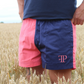 The Harlequin Rugby Shorts - Mens - Navy & Peach