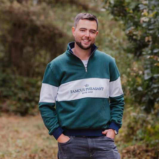 The Sheringham 1/4 Zip - Mens - Forest Green