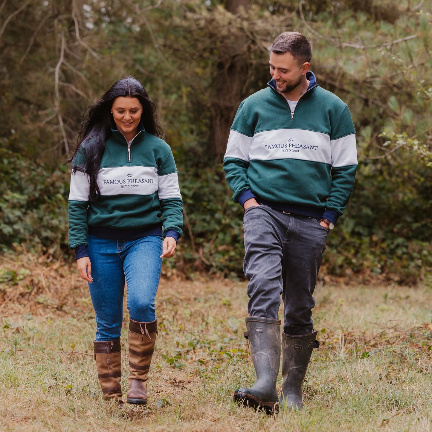 The Sheringham 1/4 Zip - Mens - Forest Green