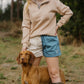 The Harlequin Rugby Shorts - Womens - Aqua & Dark Olive