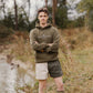 The Harlequin Rugby Shorts - Mens - Cream & Dark Olive