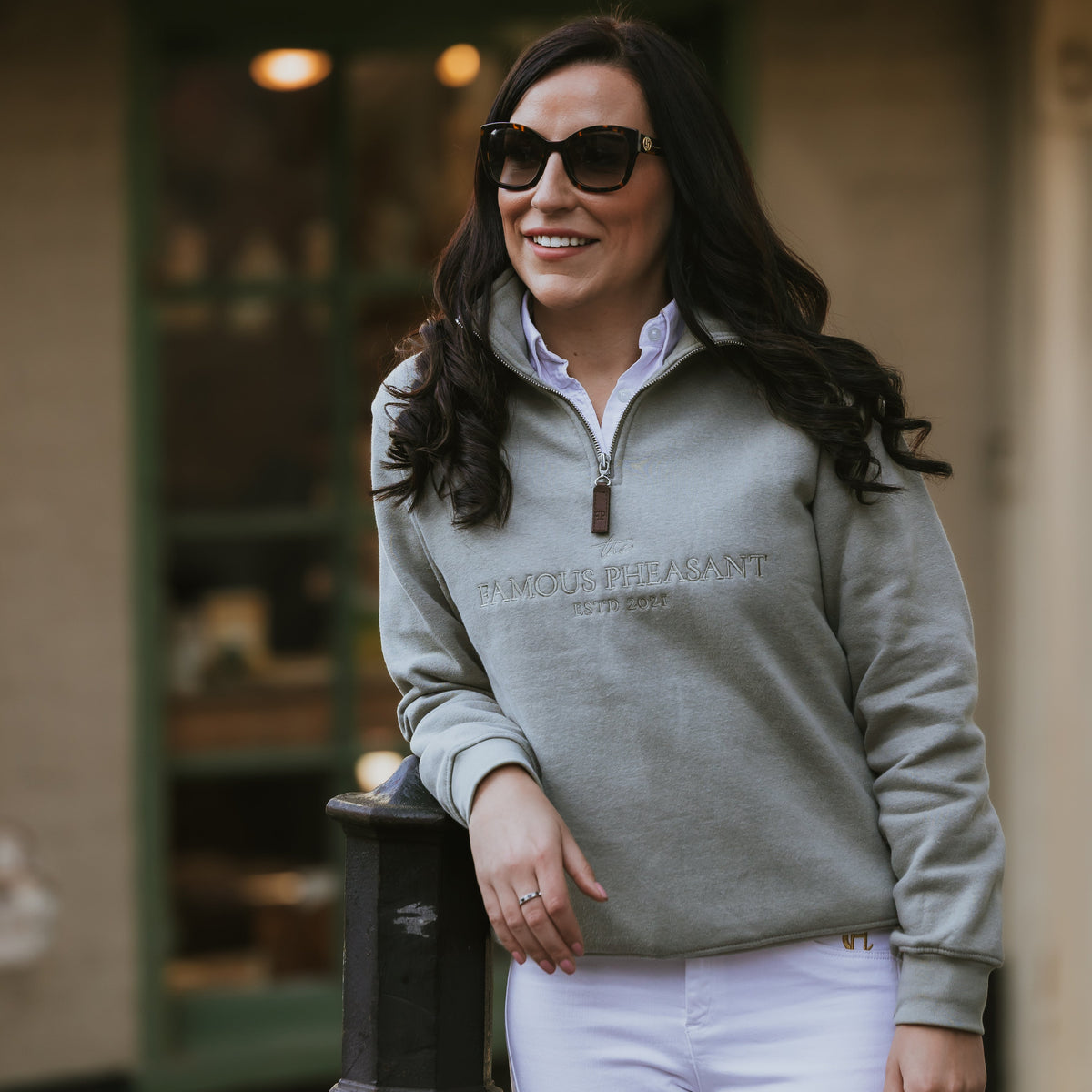The Felbrigg 1/4 Zip - Womens - Sage Green