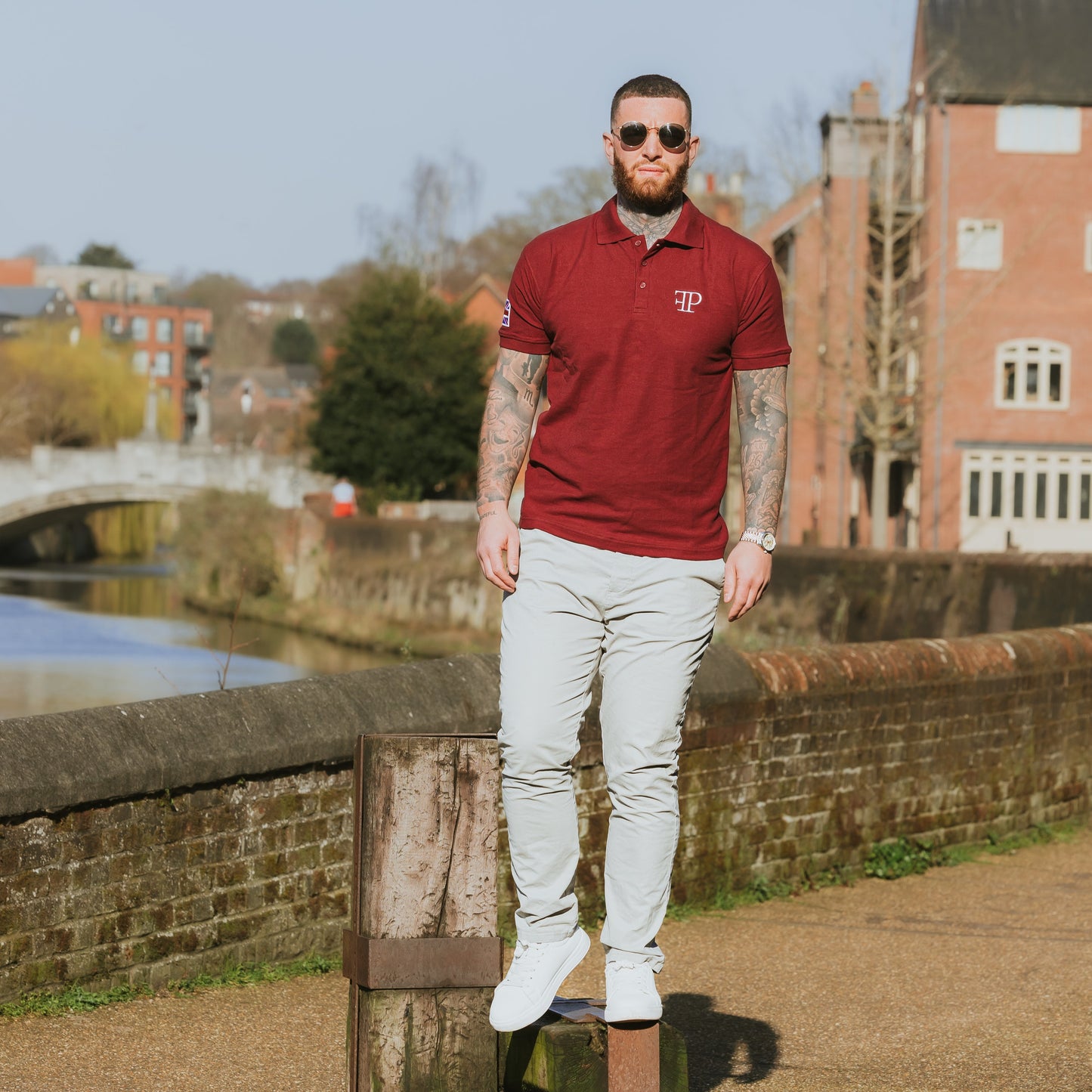 The Holkham Polo Shirt - Mens - Burgundy