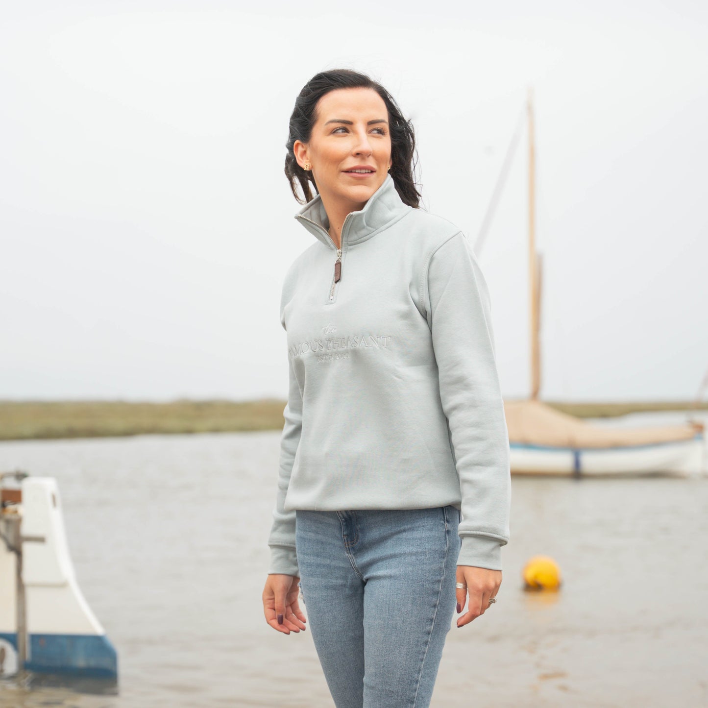 The Felbrigg 1/4 Zip - Womens - Sky Blue