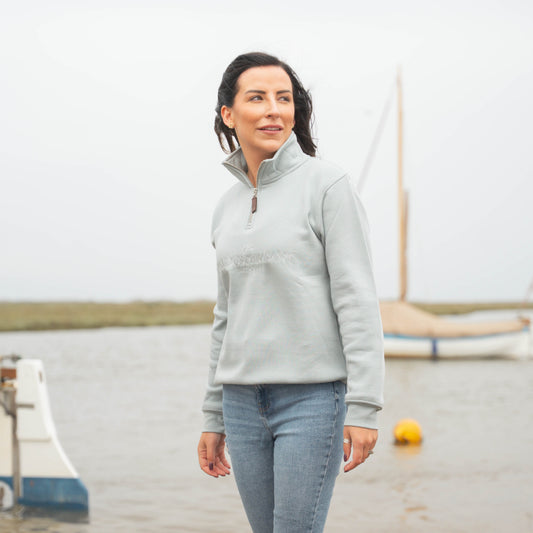 The Felbrigg 1/4 Zip - Womens - Sky Blue