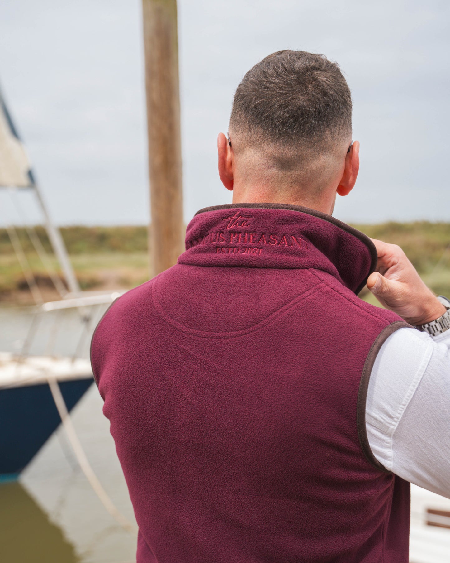 The Sandringham Gilet - Mens - Wine