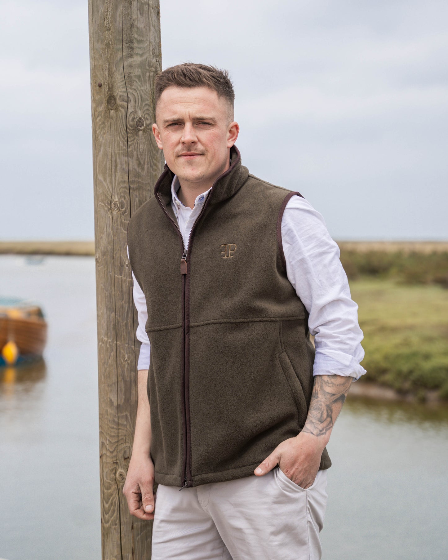 The Sandringham Gilet - Mens - Olive Green