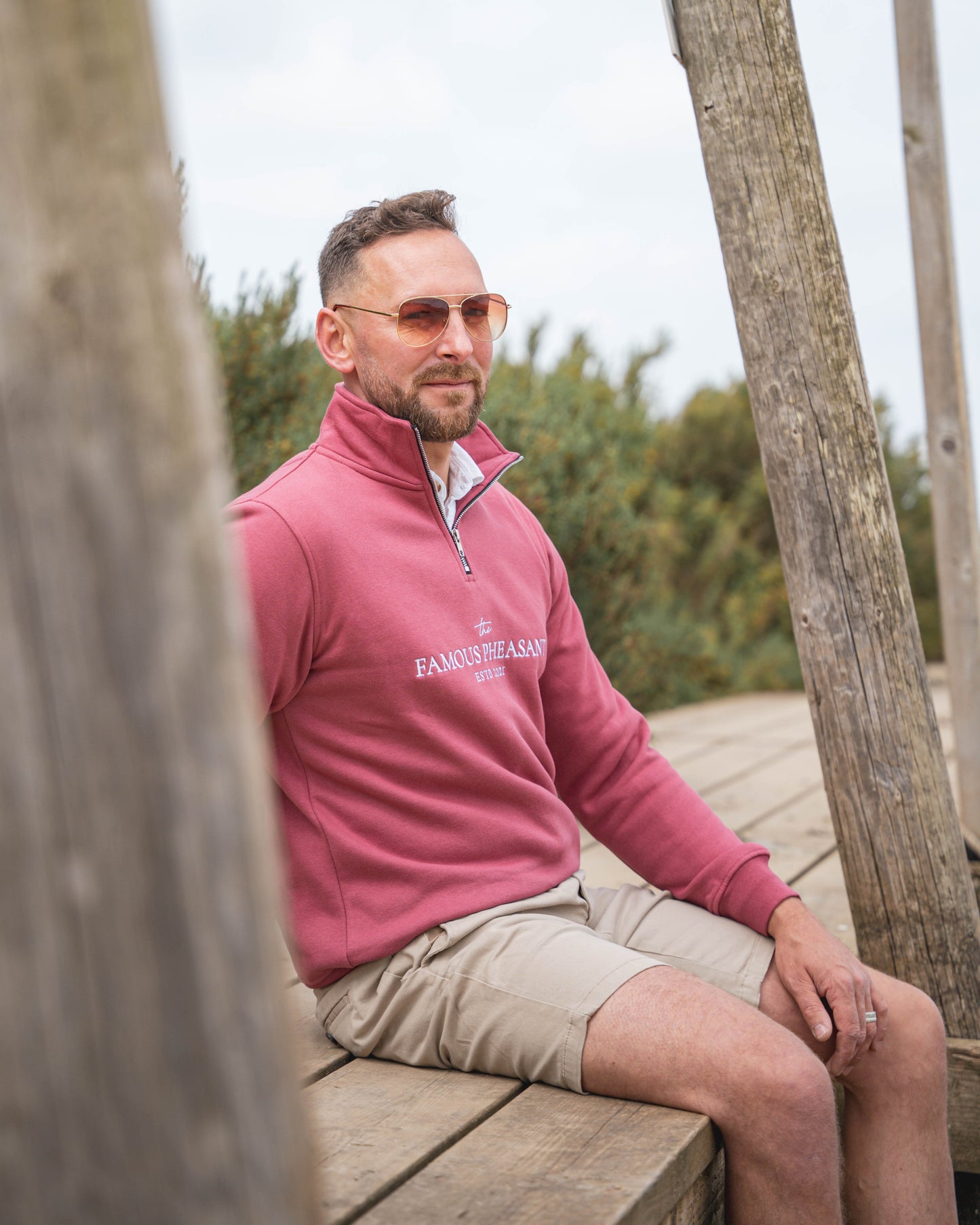 The Deluxe 1/4 Zip - Mens - Berry