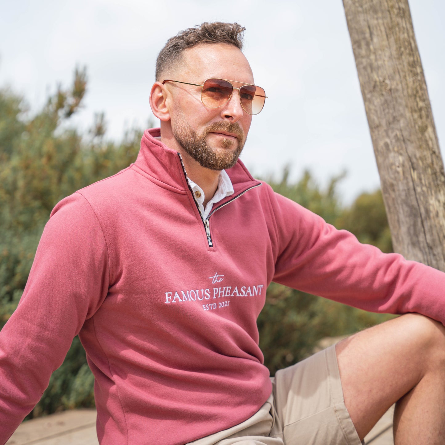 The Deluxe 1/4 Zip - Mens - Berry