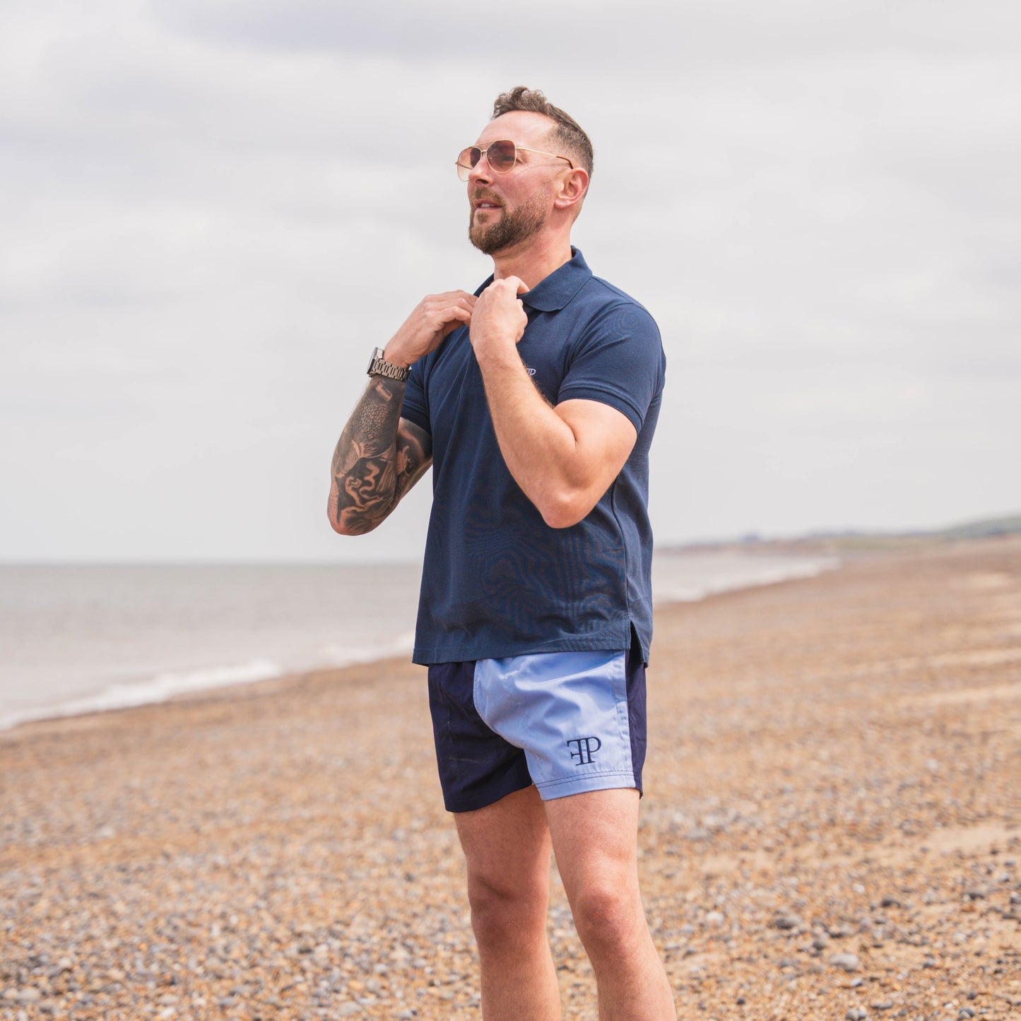 The Harlequin Rugby Shorts - Mens - Navy & Blue