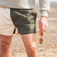 The Harlequin Rugby Shorts - Mens - Cream & Dark Olive