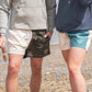 The Harlequin Rugby Shorts - Mens - Cream & Dark Olive