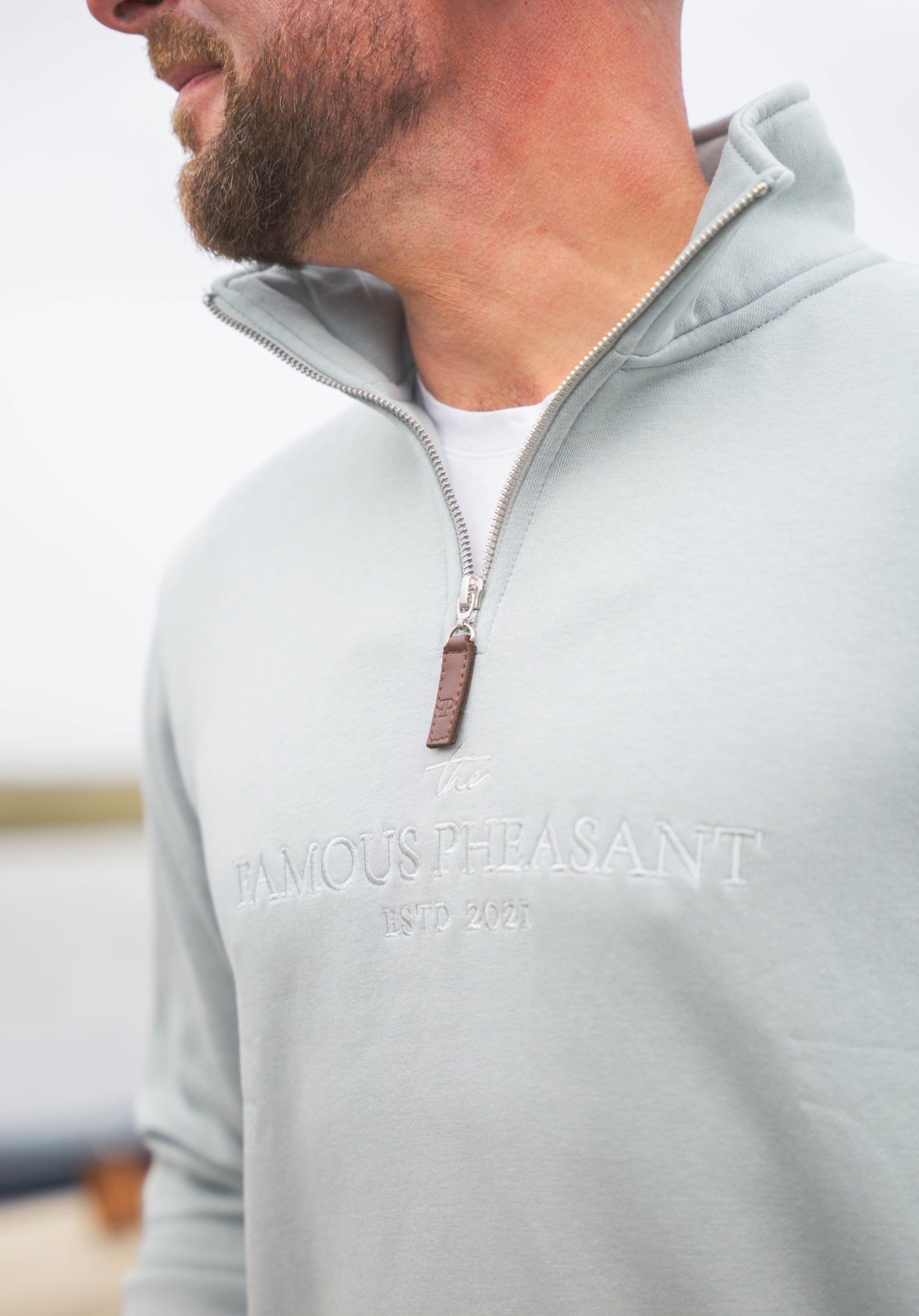 The Felbrigg 1/4 Zip - Mens - Sky Blue
