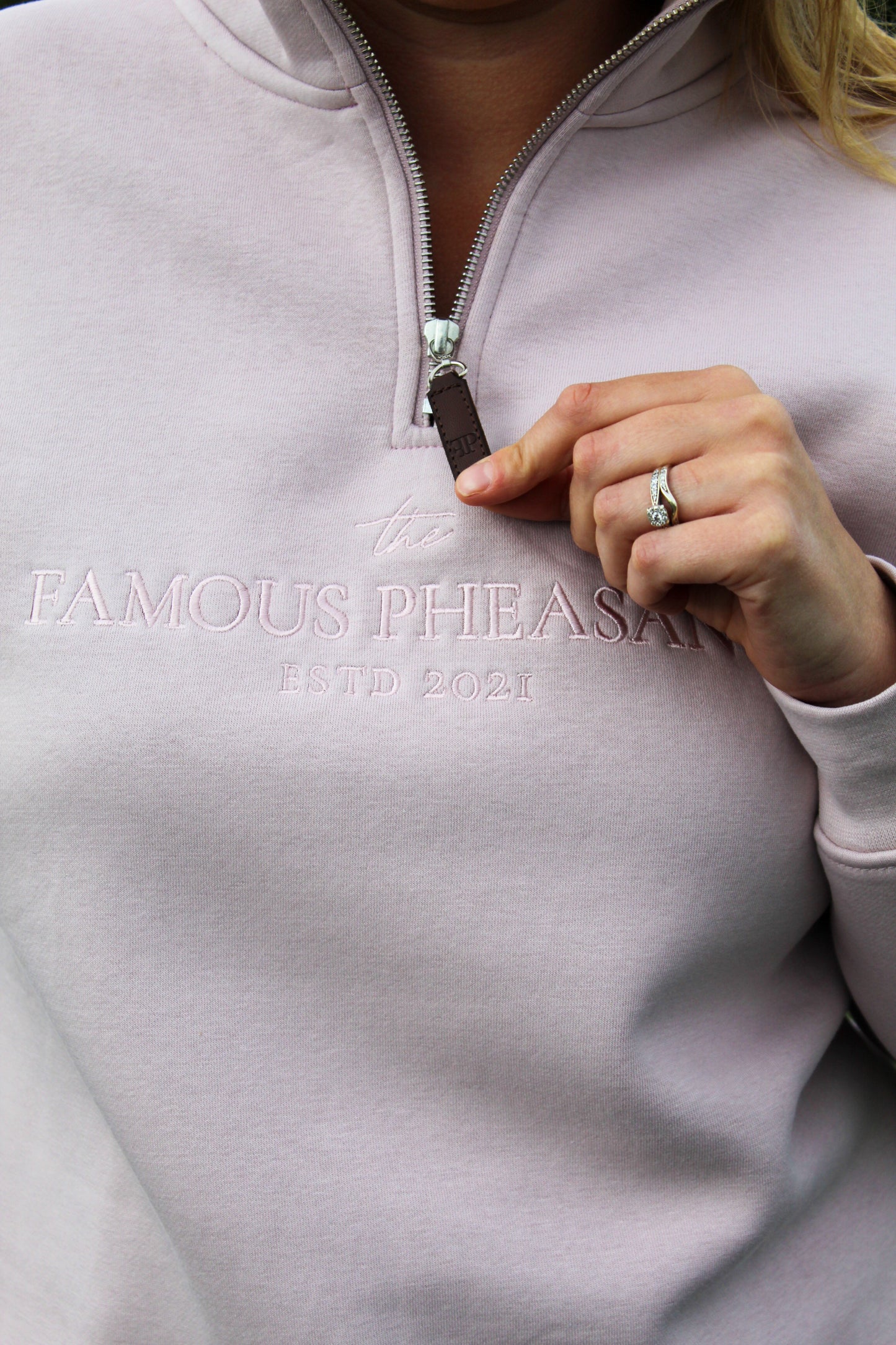 The Felbrigg 1/4 Zip - Mens - Blush Pink