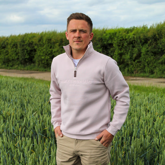 The Felbrigg 1/4 Zip - Mens - Blush Pink