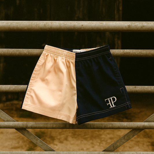 The Harlequin Rugby Shorts - Mens - Navy & Cream